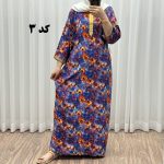 پیراهن نخی سه بعدی طلاکوب طرحدار کد 1063 - تصویر 5