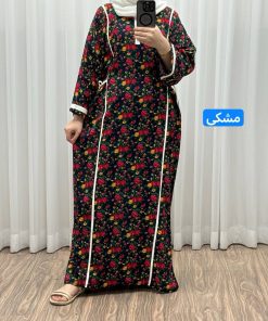 پیراهن ترکمنستان نوارسفید کد 1065