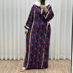 پیراهن ترکمنستان نوارسفید کد 1065 - تصویر 10
