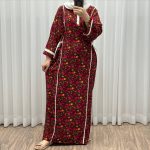 پیراهن ترکمنستان نوارسفید کد 1065 - تصویر 6
