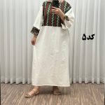 پیراهن کفتان لنین پاییزه سایز بزرگ 1089 - تصویر 5