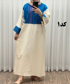 پیراهن کفتان لنین پاییزه سایز بزرگ 1089