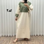 پیراهن کفتان لنین پاییزه سایز بزرگ 1089 - تصویر 8