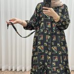 پیراهن ساحلی پاییزه مدل شادلی کد 1092 - تصویر 5