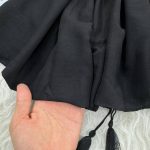 شال مشکی ساده دور دوخت کد 1008 - تصویر 2