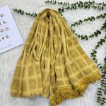 شال چهارخانه سنگشور ساده وارداتی کد 977 - تصویر 5
