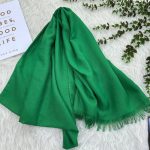 شال تک رنگ سبز حراجی کد 1007