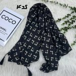 شال مشکی طرح‌بندی کد 875 - تصویر 2
