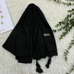 شال نخ کنفی مشکی مارک Galaxy وارداتی کد 960