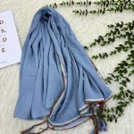 شال برشکا ساده دندان موشی وارداتی کد 988 - تصویر 11