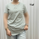 تیشرت زنانه H&M جلودکمه کد 1164 - تصویر 3