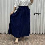 دامن نخی طبقهای ساده کد 1228 - تصویر 3