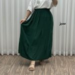 دامن نخی طبقهای ساده کد 1228 - تصویر 2
