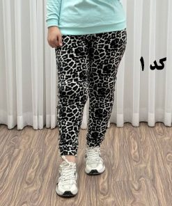 شلوار مخمل راحتی پلنگی کد 1210