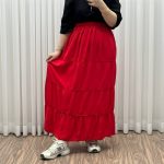 دامن نخی طبقه ای پرچین کد 1227 - تصویر 7