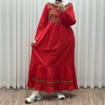 پیراهن وارداتی مدل سلن گلدوزی کد 1248 - تصویر 5