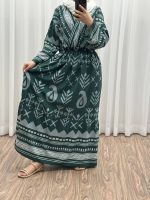پیراهن ساحلی مدل ترمه آسمانی یقه چپ و راست کد 937 - تصویر 4