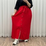 دامن نخی جلو دکمه چاک دار کد 1232 - تصویر 13