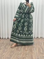 پیراهن ساحلی مدل ترمه آسمانی یقه چپ و راست کد 937 - تصویر 6