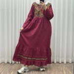 پیراهن وارداتی مدل سلن گلدوزی کد 1248 - تصویر 3