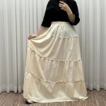 دامن الیاف طبقه ای کرم کد 1231