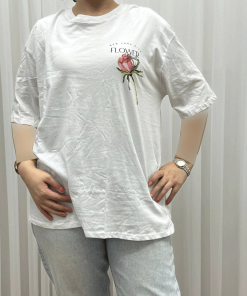 تیشرت ترک LC Waikiki کد 1123 گل پشت چاپدار
