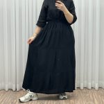دامن نخی طبقه‌ای ساده کد 1228