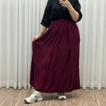 دامن نخی طبقهای ساده کد 1228 - تصویر 9