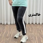 شلوار مخمل راحتی نوار دار کد 1211 - تصویر 2