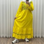 پیراهن وارداتی مدل سلن گلدوزی کد 1248 - تصویر 8