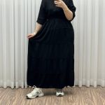 دامن نخی طبقه ای پرچین کد 1227