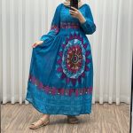 پیراهن وارداتی نخ کریشه مدل خورشید 1177
