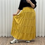 دامن نخی طبقه ای پرچین کد 1227 - تصویر 13