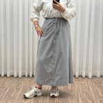 دامن لنین تمام دکمه کد 1207 - تصویر 10