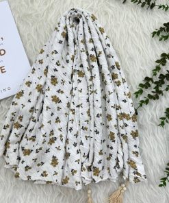 شال طرحدار نخی گل کد 1346