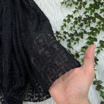 شال گیپوری مشکی کد 1342 - تصویر 3