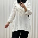 تونیک سفید وارداتی کد 1280