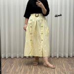 دامن کتان وارداتی کد 1303 - تصویر 10