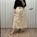 دامن کتان وارداتی کد 1303 - تصویر 9