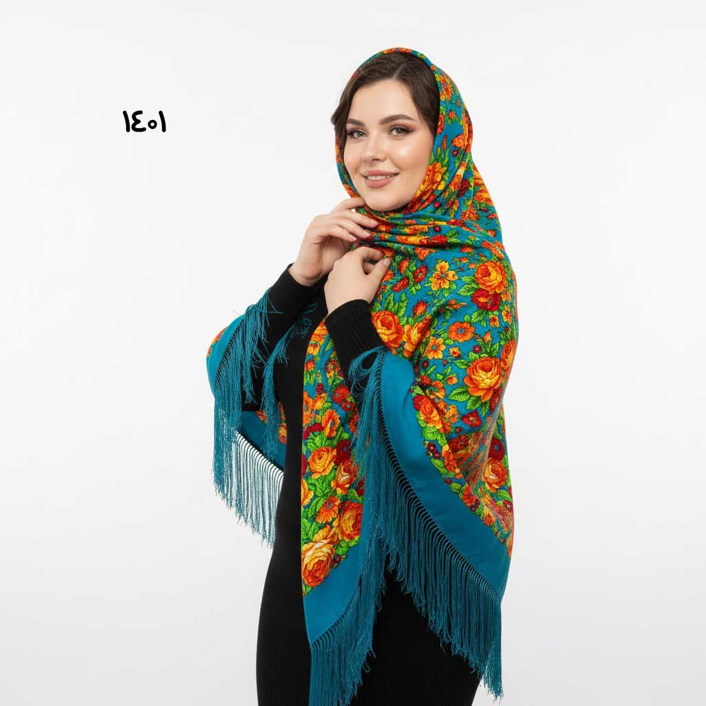 001-(62) روسری ترکمن اصل کد 1401 - تصویر 1