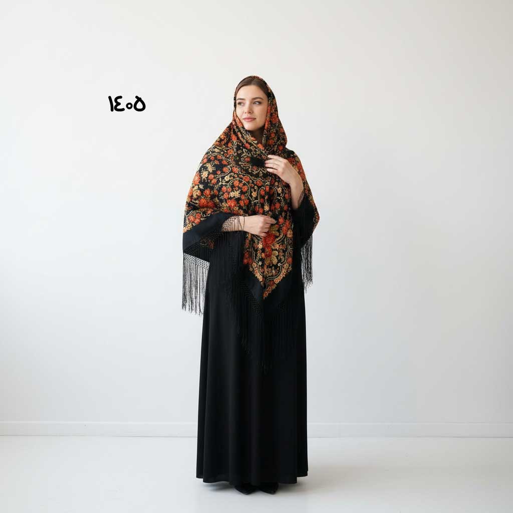001-(65) روسری ترکمن اصل کد 1405 - تصویر 1