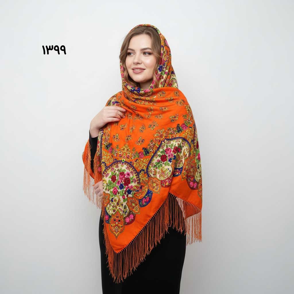 001-(67) روسری ترکمن اصل کد 1399 - تصویر 1
