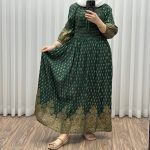 پیراهن کریشه طلاکوب کد 1413 - تصویر 3