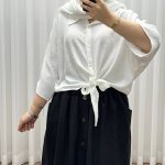 شومیز جلو گره‌ای ساده کد 1374