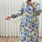 پیراهن جلو دکمه پارچه وارداتی کد 1390 - تصویر 3