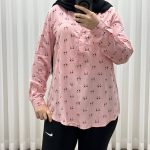 شومیز وارداتی مدل فلامینگو نخی کد 1363