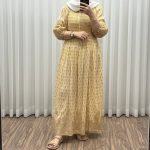 پیراهن کریشه طلاکوب کد 1413 - تصویر 5
