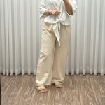 شلوار الیاف ساده رنگ نود کد 1373 - تصویر 9