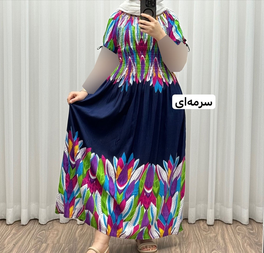3157982fe103cd9e4b0ca2730a95e063 پیراهن وارداتی کریشه مدل پرواز آستین کوتاه کد 1381 - تصویر 1
