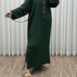 پیراهن کفتان گلدوزی کد 1516 - تصویر 7